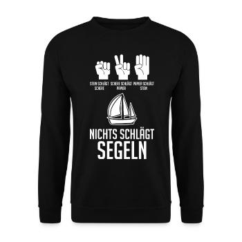Segelboot Segler Segeln - Unisex Pullover - Schwarz - Vorne - Alina (178cm) & Michal (187cm)