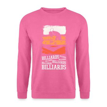 Billard Pool Snooker Queue Kugeln Vintage Retro - Unisex Pullover - Pink - Vorne