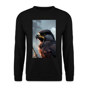 Eagle - Unisex Sweatshirt - black - Front - Alina (178cm) & Michal (187cm)