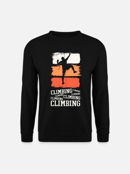 Klettern Kletterer Berge Bergsteigen Sport Natur - Unisex Pullover - Schwarz