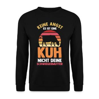 Kuh Landwirt Bauernhof Kühe - Unisex Pullover - Schwarz - Vorne - Alina (178cm) & Michal (187cm)