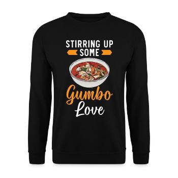 Gumbo Lover Foodie Louisiane Cuisine Cajun Cuisine - Sweat-shirt Unisexe - noir - Devant - Alina (178cm) & Michal (187cm)
