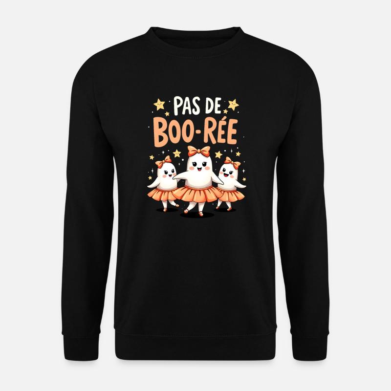 Pas de Boo-rée - Lustige Halloween Tanzgeister - Unisex Pullover - Schwarz