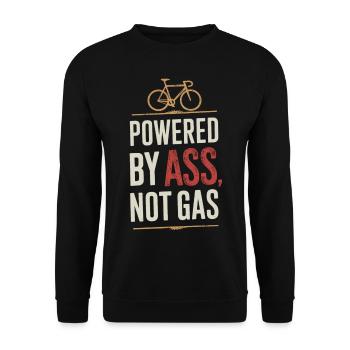 Pedal power: buttocks instead of gas - Unisex Sweatshirt - black - Front - Alina (178cm) & Michal (187cm)