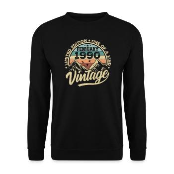Rétro vintage des années 1990, cadeau des années 1990 - Sweat-shirt Unisexe - noir - Devant - Alina (178cm) & Michal (187cm)