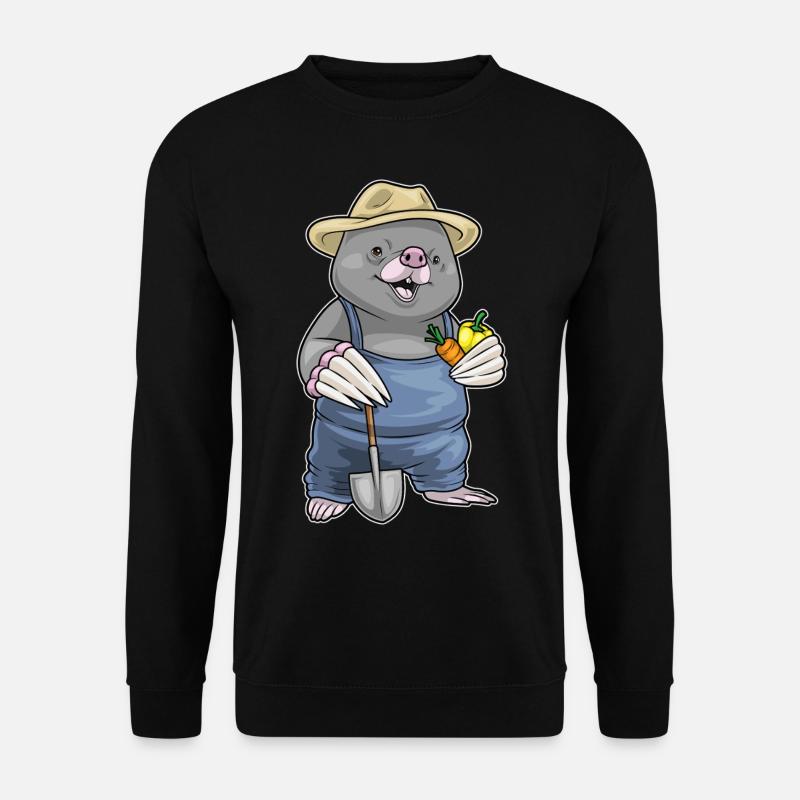 Mole Farmer Vegetables - Unisex Sweatshirt - black