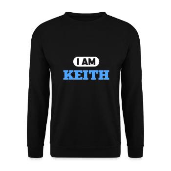 Keith Name Saying für stolze Keiths - Unisex Pullover - Schwarz - Vorne - Alina (178cm) & Michal (187cm)