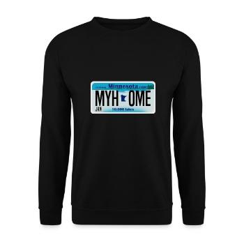 My Home Minnesota Design für stolze Minnesotaner - Unisex Pullover - Schwarz - Vorne - Alina (178cm) & Michal (187cm)