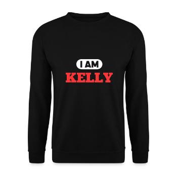 Kelly Name Saying für stolze Kellys - Unisex Pullover - Schwarz - Vorne - Alina (178cm) & Michal (187cm)