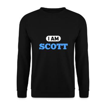 Scott Name Spruch für stolze Schotten - Unisex Pullover - Schwarz - Vorne - Alina (178cm) & Michal (187cm)