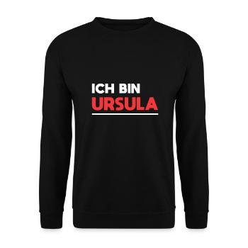 Ursula Name Spruch für stolze Ursulas - Unisex Pullover - Schwarz - Vorne - Alina (178cm) & Michal (187cm)