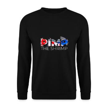 Shrimp Fan Pet Design für stolze Shrimp Fans - Unisex Pullover - Schwarz - Vorne - Alina (178cm) & Michal (187cm)