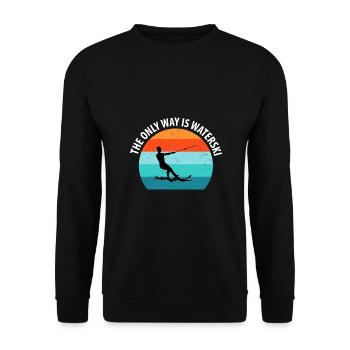 Water skis, water skis, water skiers - Unisex Sweatshirt - black - Front - Alina (178cm) & Michal (187cm)