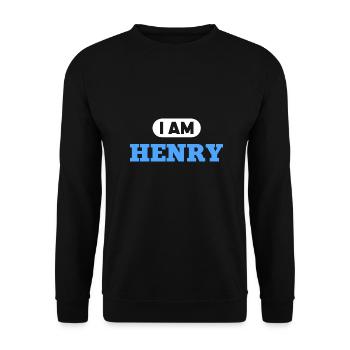 Henry Name Saying für stolze Henrys - Unisex Pullover - Schwarz - Vorne - Alina (178cm) & Michal (187cm)