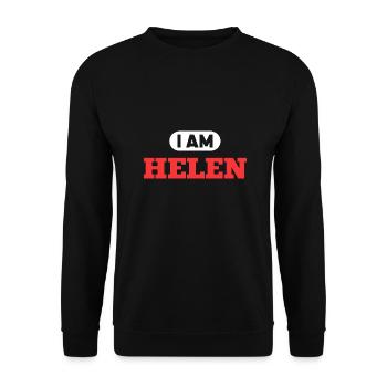 Helen Name Saying für stolze Helens - Unisex Pullover - Schwarz - Vorne - Alina (178cm) & Michal (187cm)