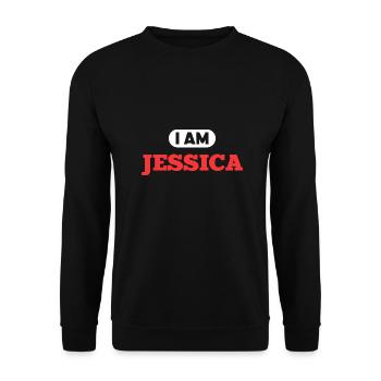 Jessica Name Saying für stolze Jessicas - Unisex Pullover - Schwarz - Vorne - Alina (178cm) & Michal (187cm)