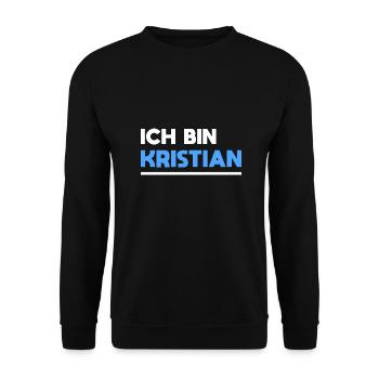 Kristian Name Spruch für stolze Kristians - Unisex Pullover - Schwarz - Vorne - Alina (178cm) & Michal (187cm)