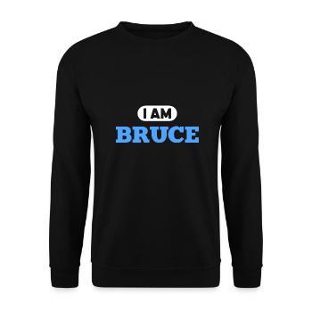 Bruce Name Saying für stolze Bruces - Unisex Pullover - Schwarz - Vorne - Alina (178cm) & Michal (187cm)