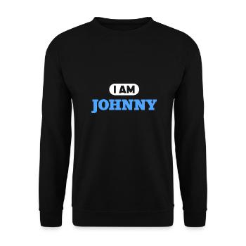 Johnny Name Saying für stolze Johnnys - Unisex Pullover - Schwarz - Vorne - Alina (178cm) & Michal (187cm)