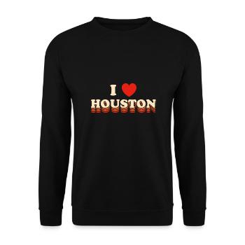 J’adore le design de Houston pour les fiers résidents de Houston - Sweat-shirt Unisexe - noir - Devant - Alina (178cm) & Michal (187cm)