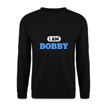 Bobby Name Saying für stolze Bobbys - Unisex Pullover - Schwarz - Vorne - Alina (178cm) & Michal (187cm)