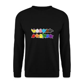 Pride Progress Flag Bird for Equality - Unisex Sweatshirt - black - Front - Alina (178cm) & Michal (187cm)