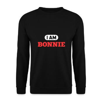 Bonnie Name Saying für stolze Bonnies - Unisex Pullover - Schwarz - Vorne - Alina (178cm) & Michal (187cm)
