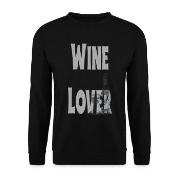 Wine Lover - I love wine - red wine - winegrower - Art - Unisex Sweatshirt - black - Front - Alina (178cm) & Michal (187cm)