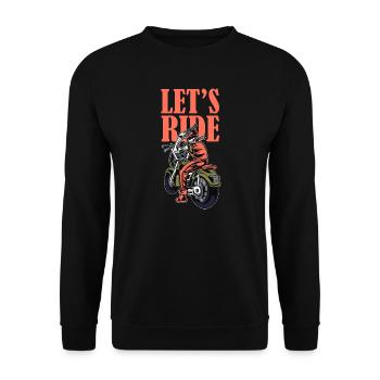 Skull Rider Killer And Guns Geschenkidee - Unisex Pullover - Schwarz - Vorne - Alina (178cm) & Michal (187cm)