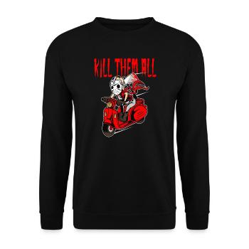 Slayer Kill Them All Geschenkidee - Unisex Pullover - Schwarz - Vorne - Alina (178cm) & Michal (187cm)