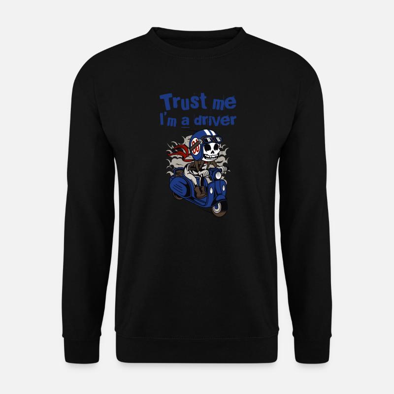 Skull Scooterman Idée cadeau - Sweat-shirt Unisexe - noir