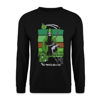 The Grim Reaper - Unisex Sweatshirt - black - Front - Alina (178cm) & Michal (187cm)