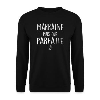 Godmother more than perfect - Unisex Sweatshirt - black - Front - Alina (178cm) & Michal (187cm)