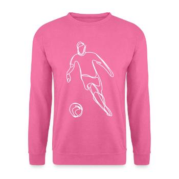 Fußballer Skizze - Unisex Pullover - Pink - Vorne