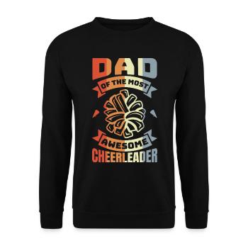 Father of the most fantastic cheerleader - Unisex Sweatshirt - black - Front - Alina (178cm) & Michal (187cm)