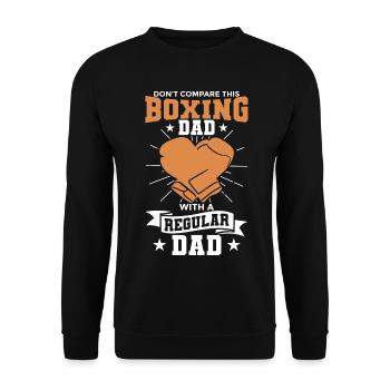 Ne sous-estimez jamais un père boxeur - Sweat-shirt Unisexe - noir - Devant - Alina (178cm) & Michal (187cm)