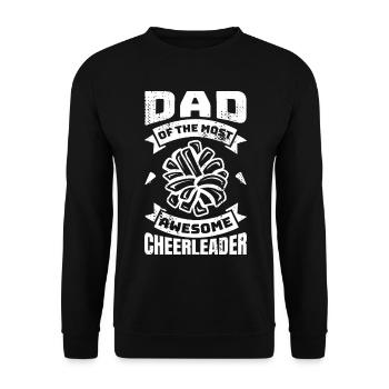 Dad Of The Most Awesome Cheerleader - Unisex Sweatshirt - black - Front - Alina (178cm) & Michal (187cm)