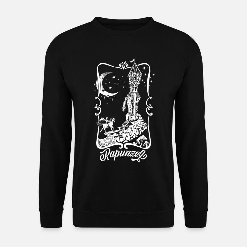 Rapunzel Tower Silhouette Princess - Unisex Sweatshirt - black