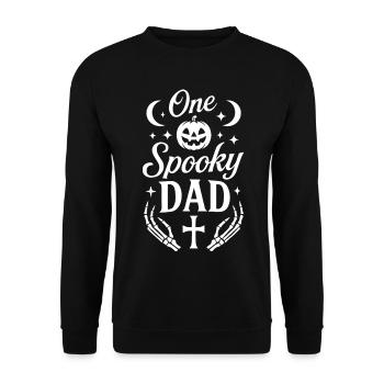 Ein gruseliger Papa Halloween Kostüm Spaß - Unisex Pullover - Schwarz - Vorne - Alina (178cm) & Michal (187cm)