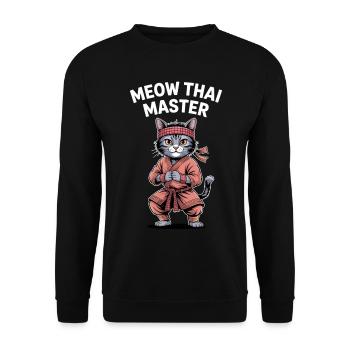 Champion de Thaï Miaou - Sweat-shirt Unisexe - noir - Devant - Alina (178cm) & Michal (187cm)