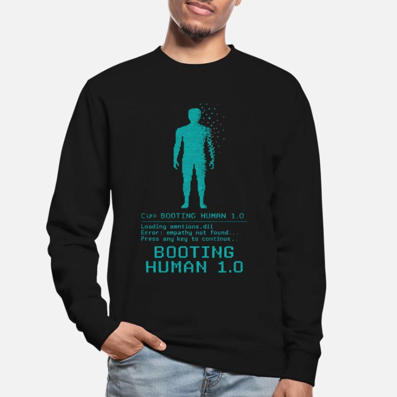 Booting Human 1.0 Empathy Error Unisex Sweatshirt