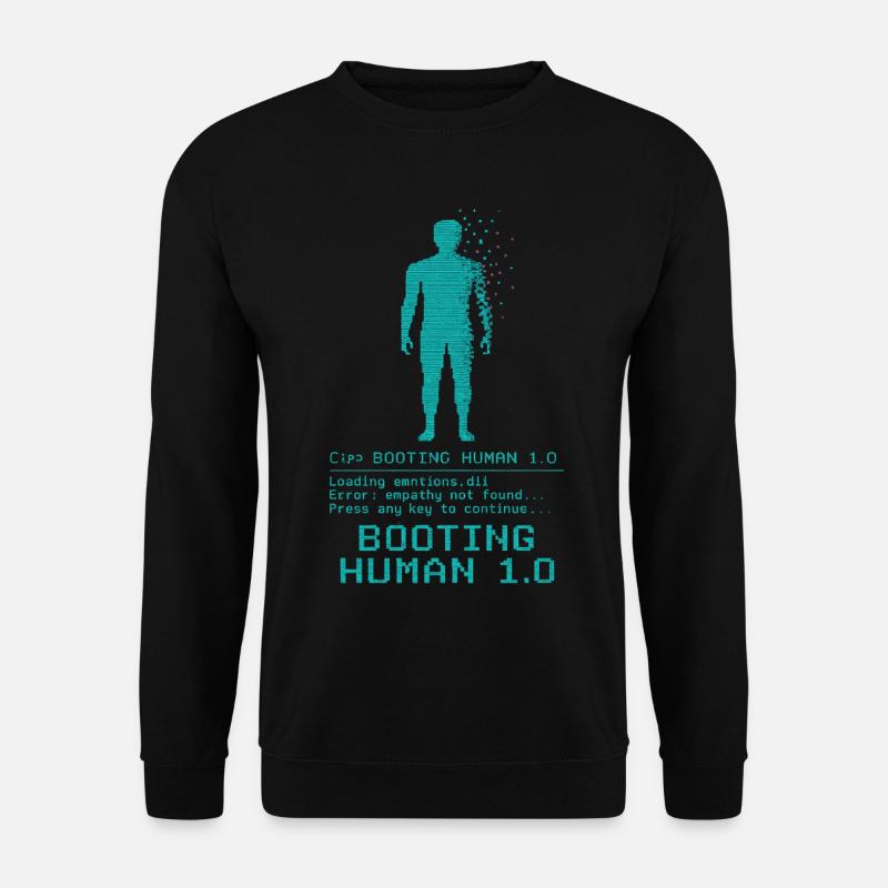 Booting Human 1.0 Empathy Error - Unisex Sweatshirt - black