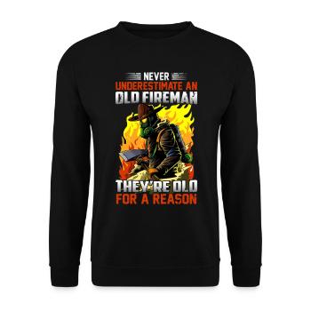 Fire brigade - Unisex Sweatshirt - black - Front - Alina (178cm) & Michal (187cm)