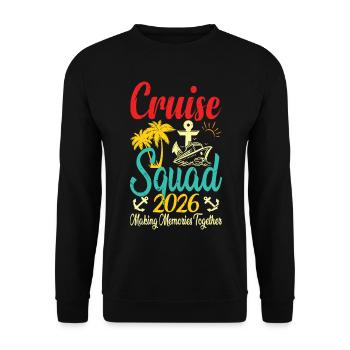Cruise Squad 2026 Summer Vacation Matching Family - Unisex Sweatshirt - black - Front - Alina (178cm) & Michal (187cm)