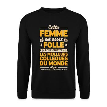 Departure Co-worker New Job Retirement - Unisex Sweatshirt - black - Front - Alina (178cm) & Michal (187cm)