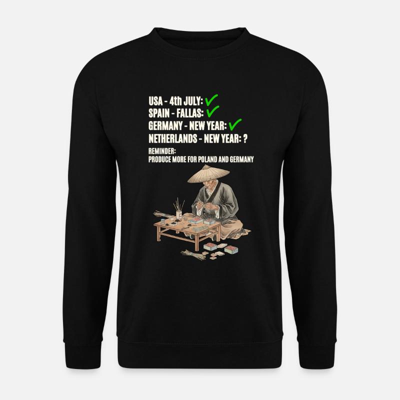 Vuurwerk for Netherlands - Unisex Pullover - Schwarz