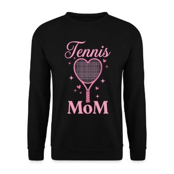 Conception de raquette Tennis Mom Heart - Sweat-shirt Unisexe - noir - Devant - Alina (178cm) & Michal (187cm)