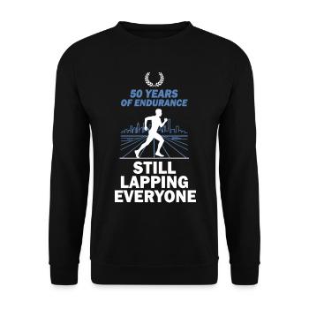 50e anniversaire du coureur - Sweat-shirt Unisexe - noir - Devant - Alina (178cm) & Michal (187cm)