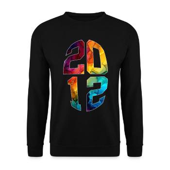 14 JAHRE ALT 2012 14. GEBURTSTAG - Unisex Pullover - Schwarz - Vorne - Alina (178cm) & Michal (187cm)