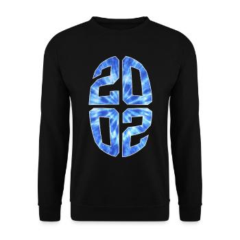24 JAHRE ALT 2002 24. GEBURTSTAG - Unisex Pullover - Schwarz - Vorne - Alina (178cm) & Michal (187cm)
